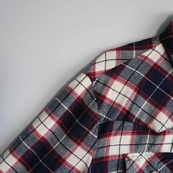 Jachs Girlfriend Womens Sz XL Plaid Snap Button Flannel Comfy Fleece Sweater - Picture 3 of 12